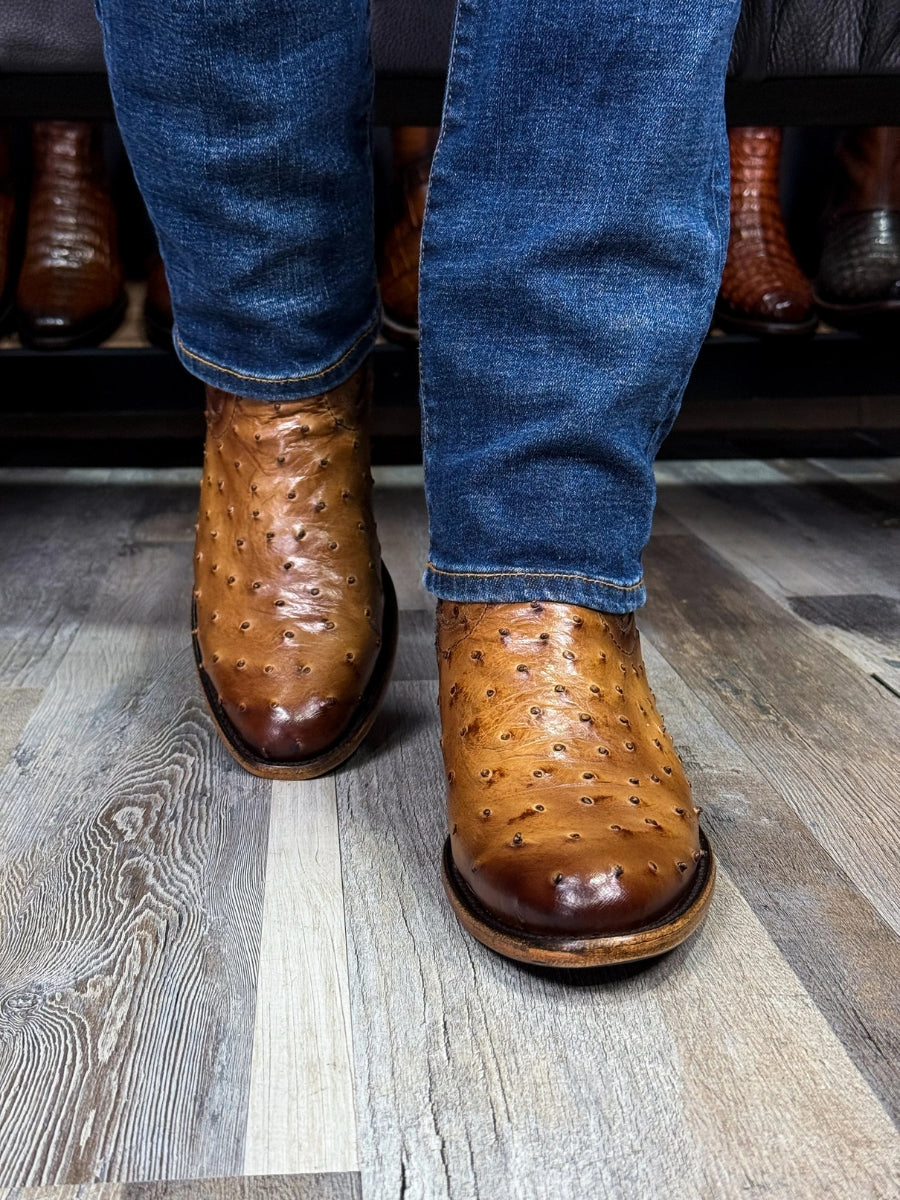 Emma Full Ostrich Boots Oval