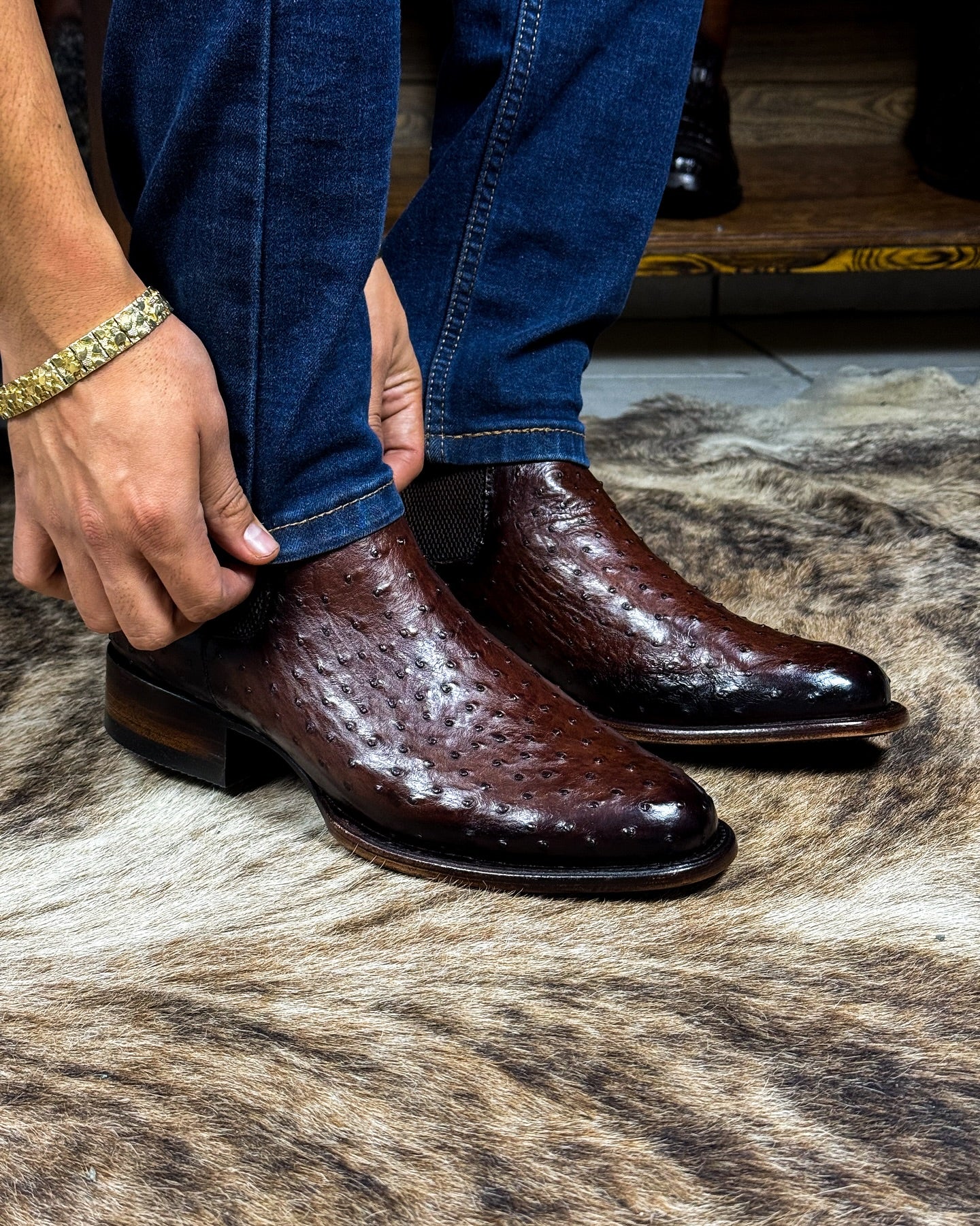 (⏰New Arrivals Promotion $20 OFF) Sebastian Ostrich Print Boots