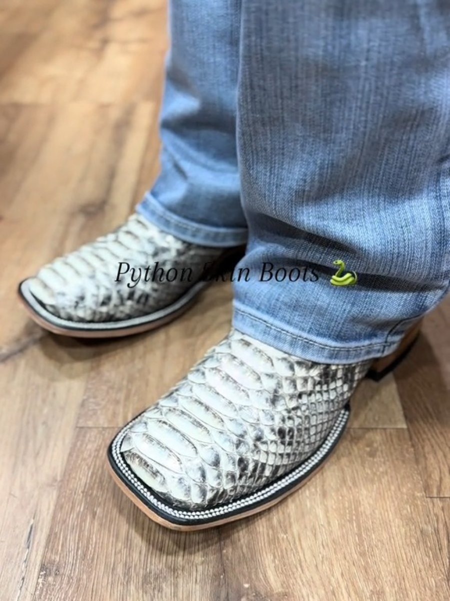 (⏰New Arrivals Promotion $15 OFF) Python Skin Boots In Color Natural