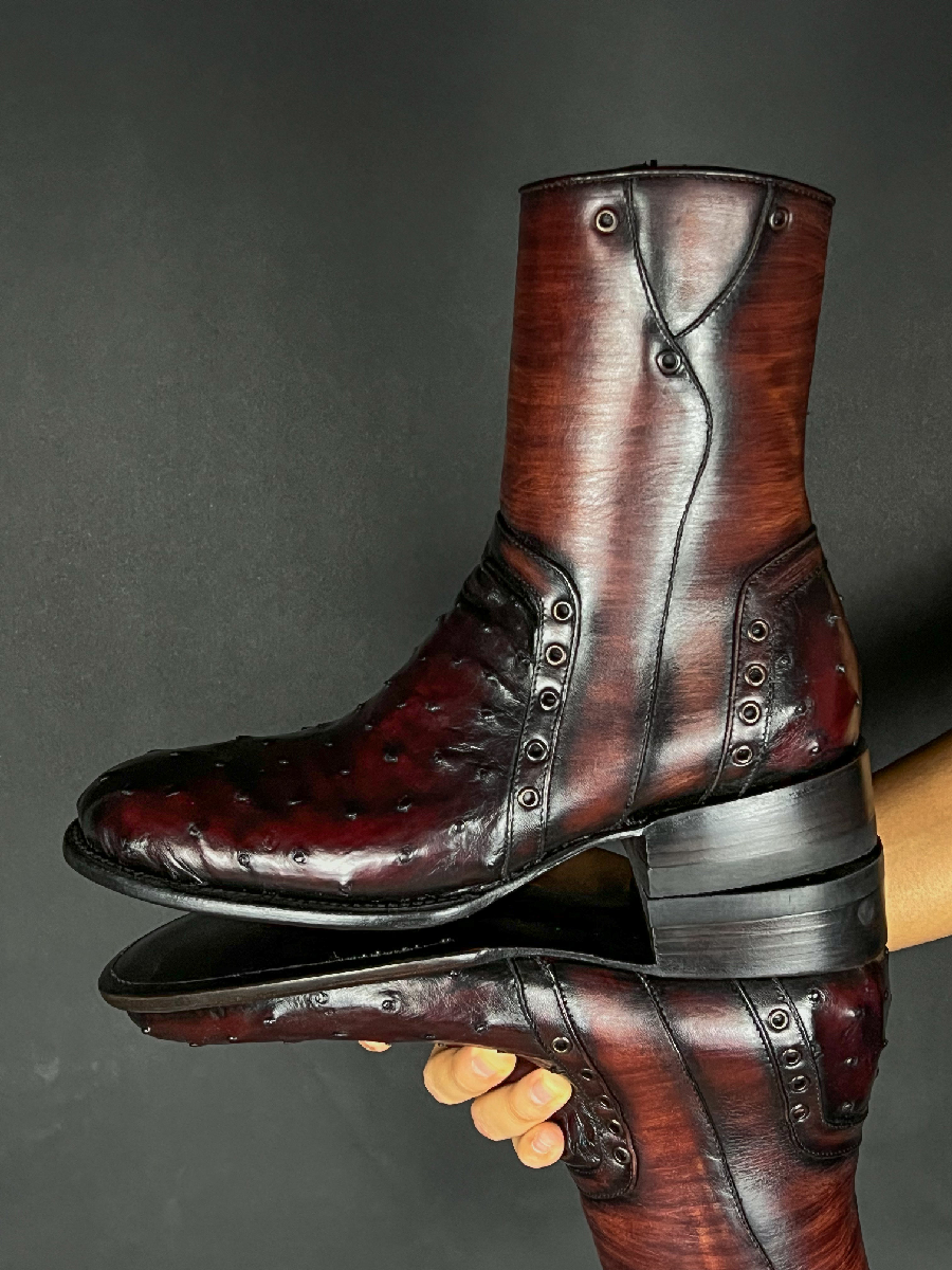 (⏰New Arrivals Promotion $20 OFF) Sebastian Ostrich Print Boots