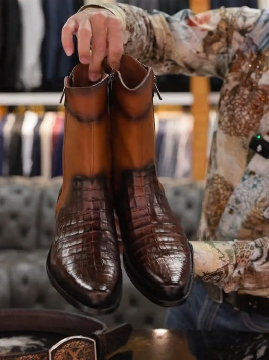 Classic Crocodile Casual Boots