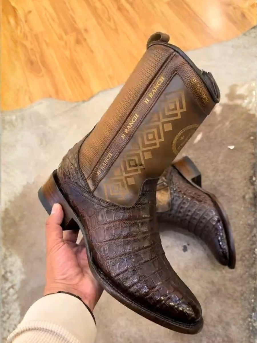Classic Alligator Leather Boots