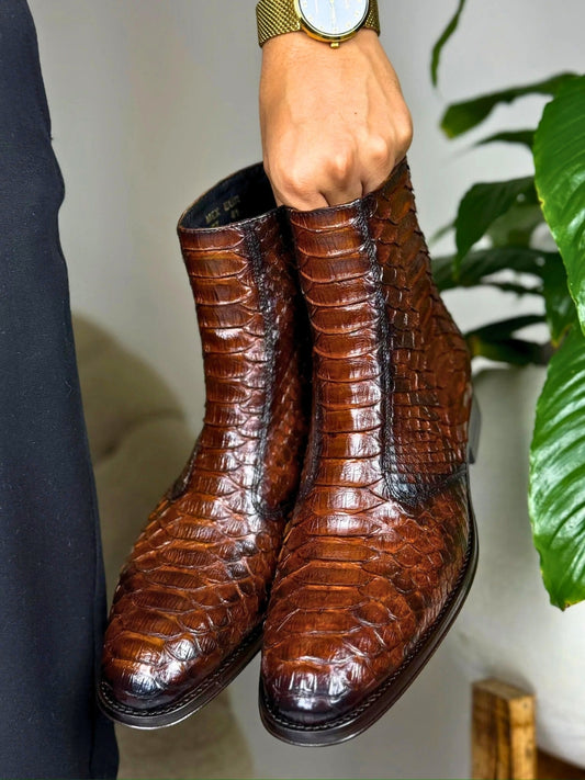 Python Chelsea Boots