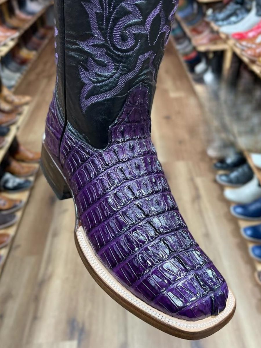 (⏰New Arrivals Promotion $20 OFF) Purple Crocodile Leather Printed Boots