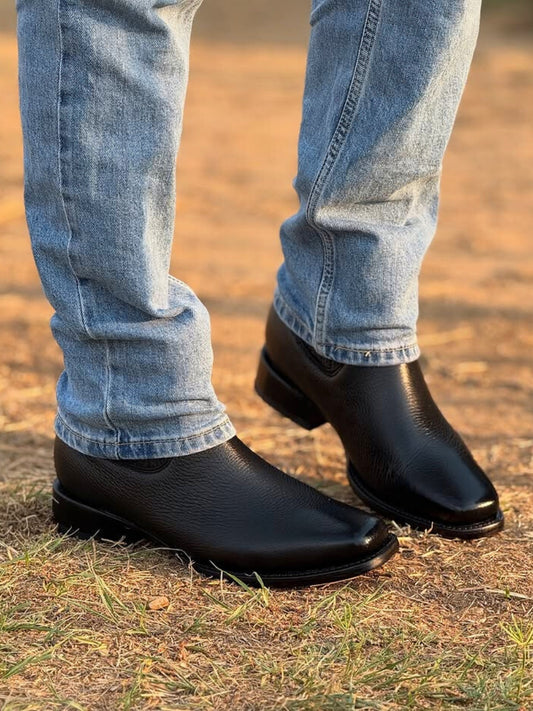 (⏰New Arrivals Promotion $15 OFF) Deerskin Ankle Boots - Black