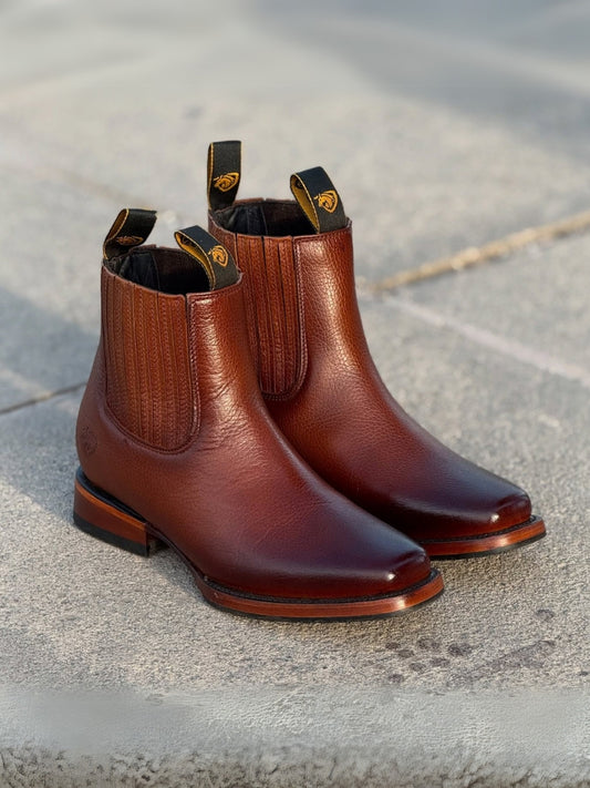 Men's Elegant Deerskin Ankle Boots