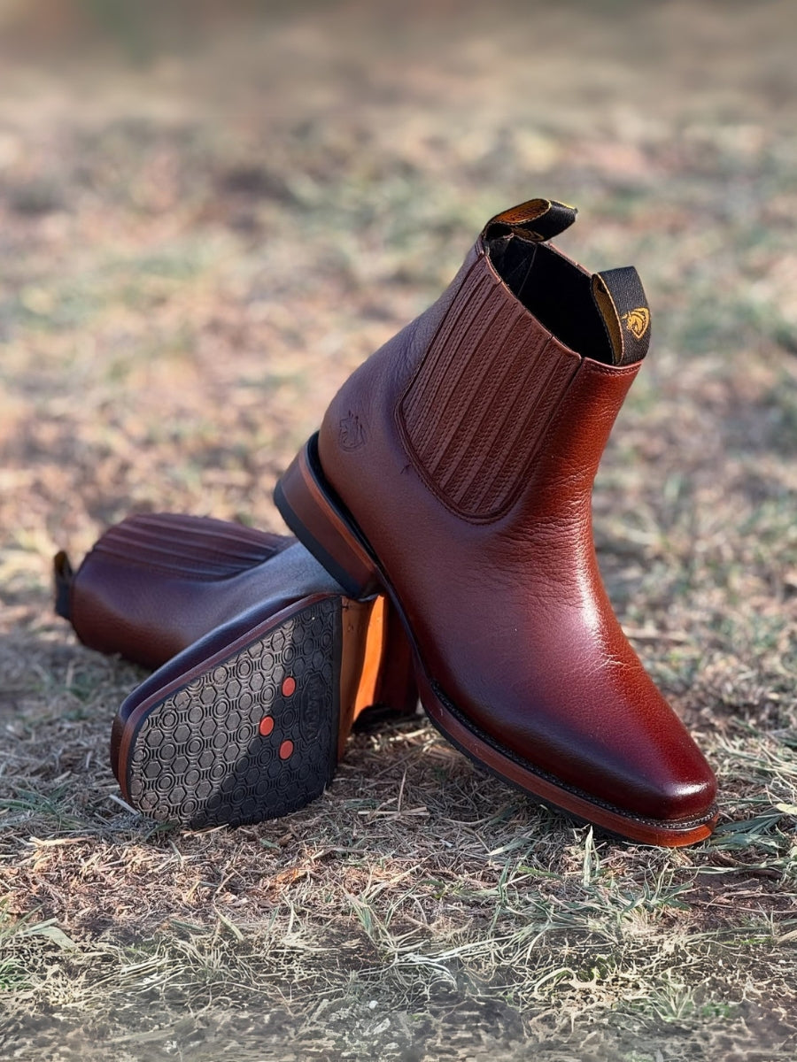 Men's Elegant Deerskin Ankle Boots