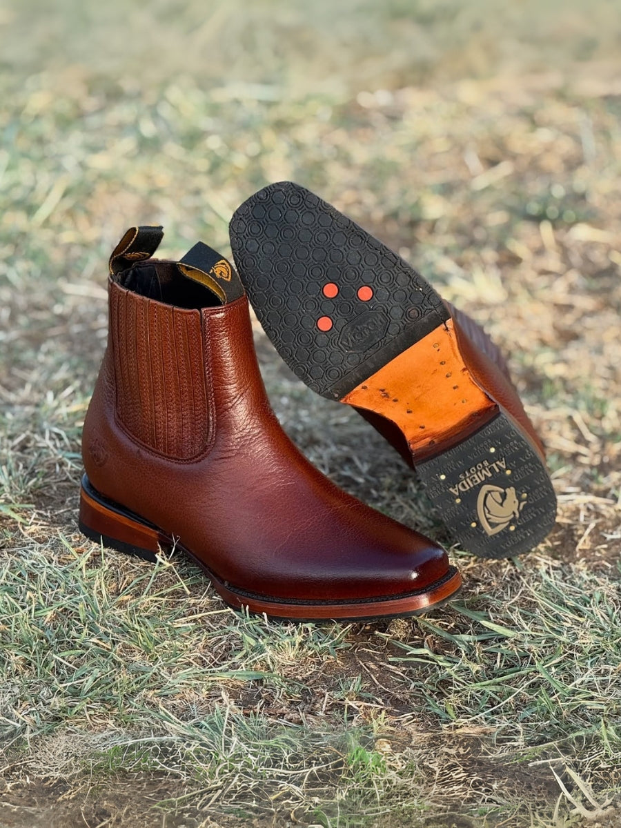 Men's Elegant Deerskin Ankle Boots