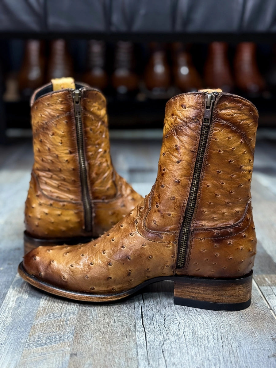 Emma Full Ostrich Boots Oval