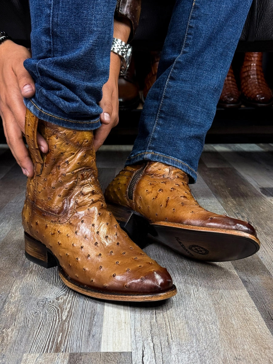 Emma Full Ostrich Boots Oval