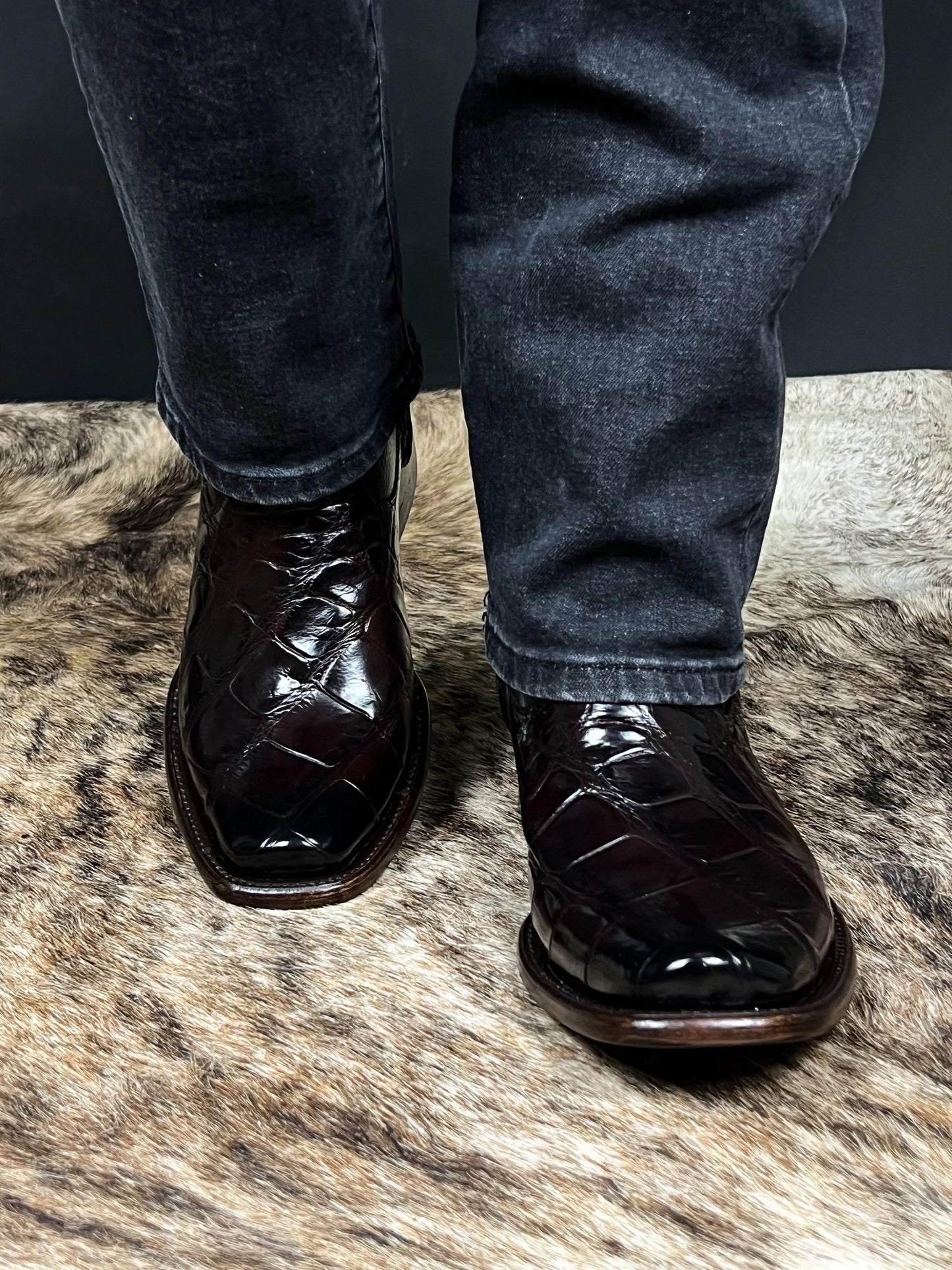 Christian Dark Brown Crocodile  Alligator Dubai