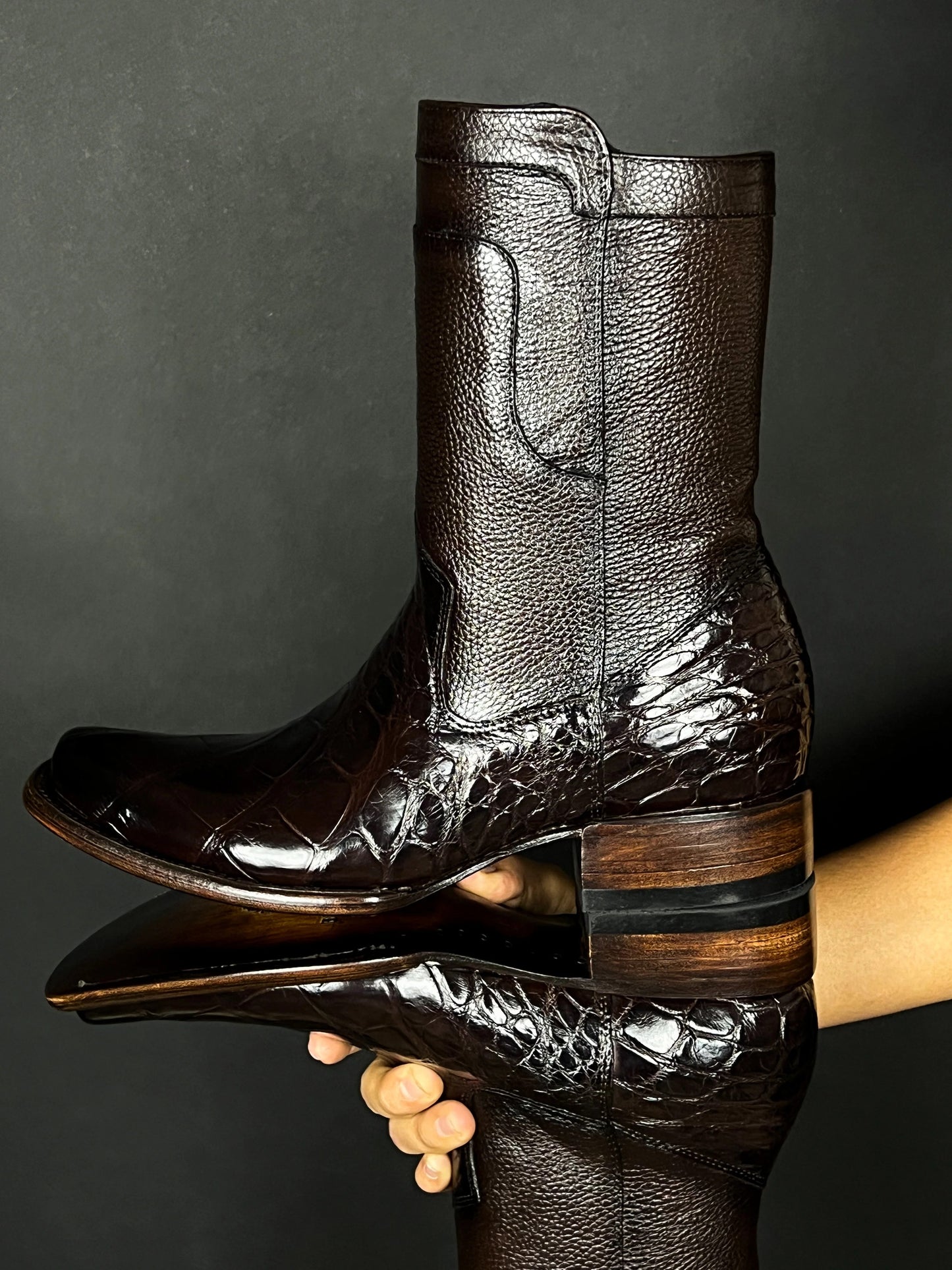 Christian Dark Brown Crocodile  Alligator Dubai