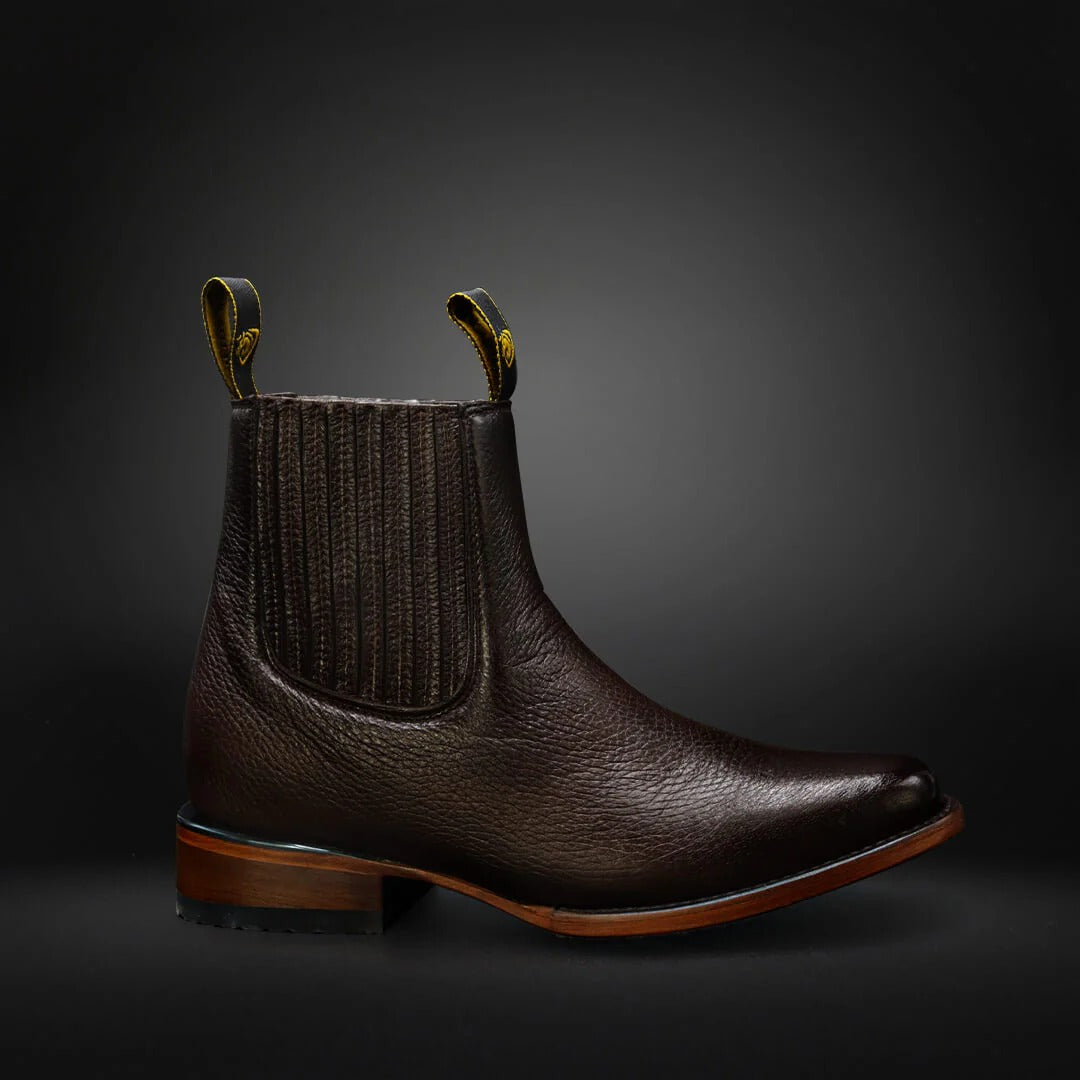 Brown Deerskin Ankle Boots