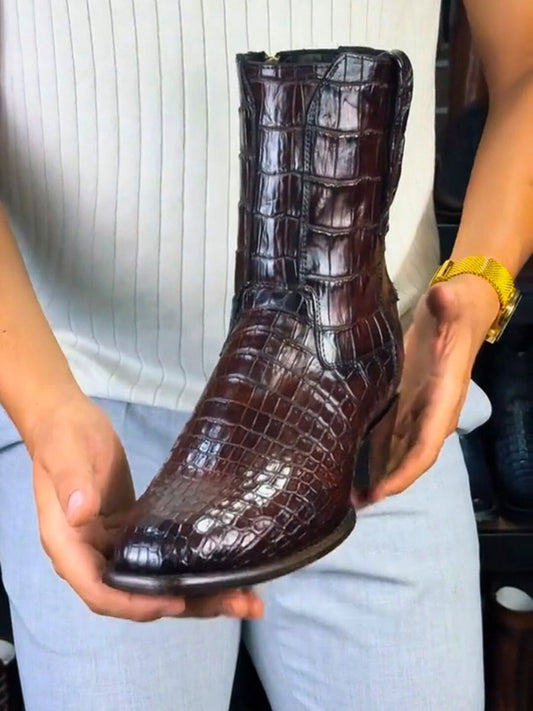 Full Crocodile Morileti French Boots