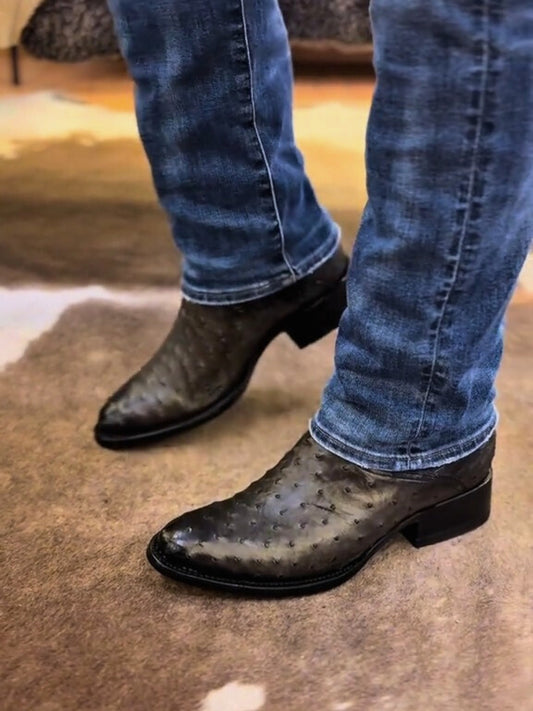 Men's Brown Ostrich Boots