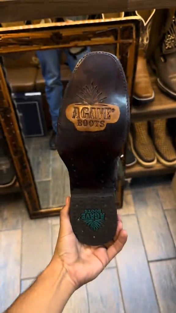 Black Deerskin Western Boot