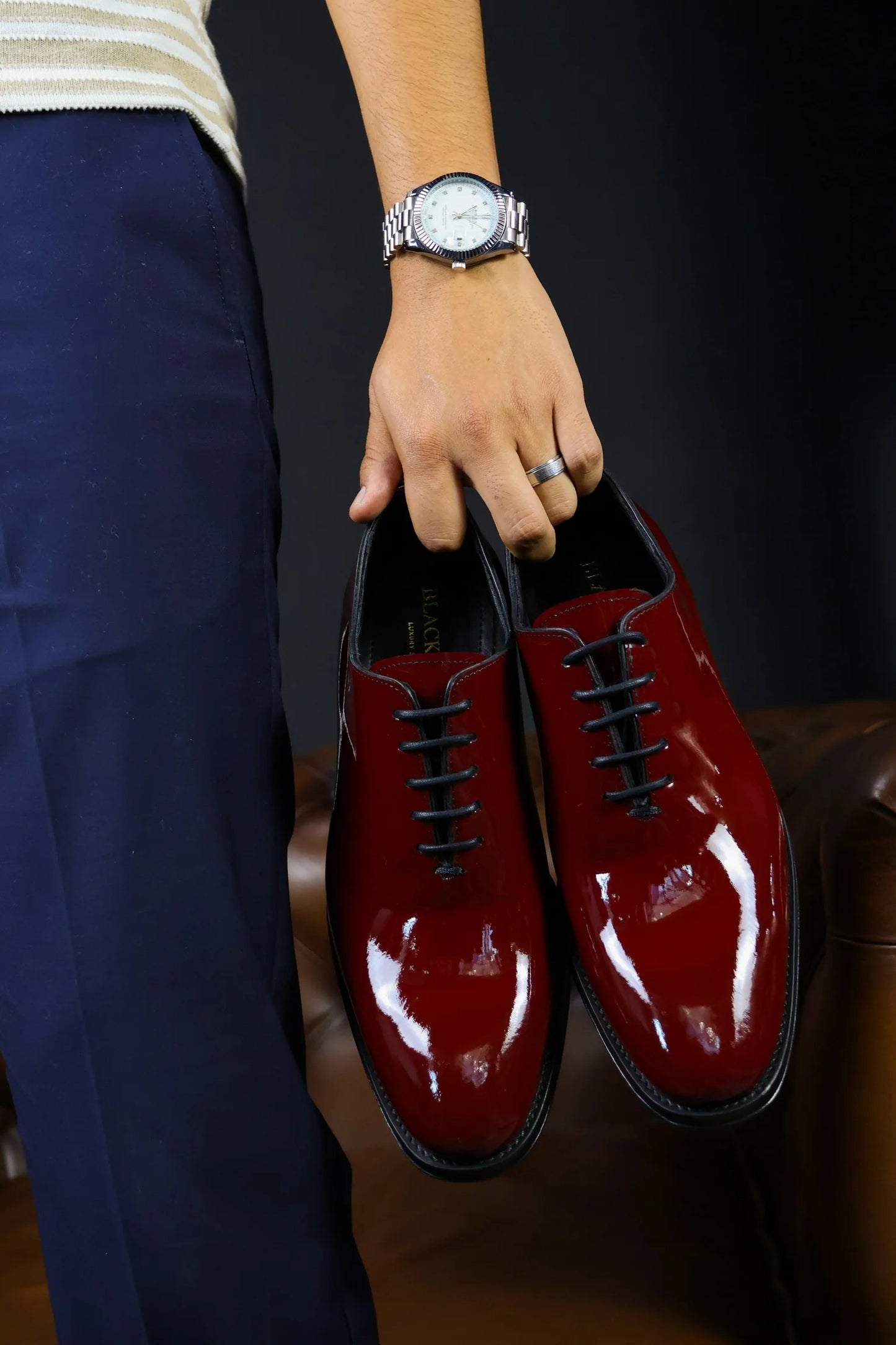 Hugo Wholecut Charol Dress Shoes