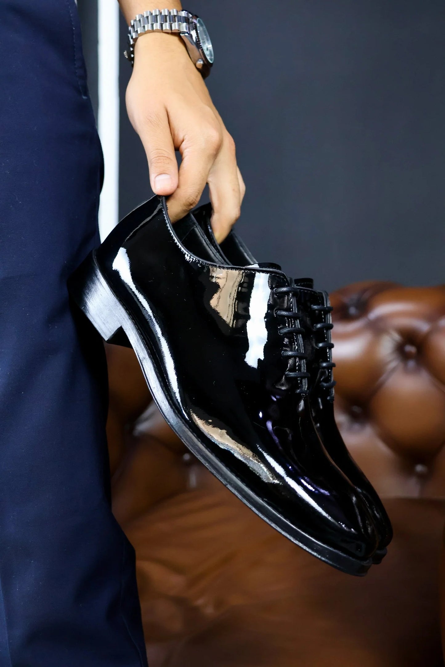 Hugo Wholecut Charol Dress Shoes