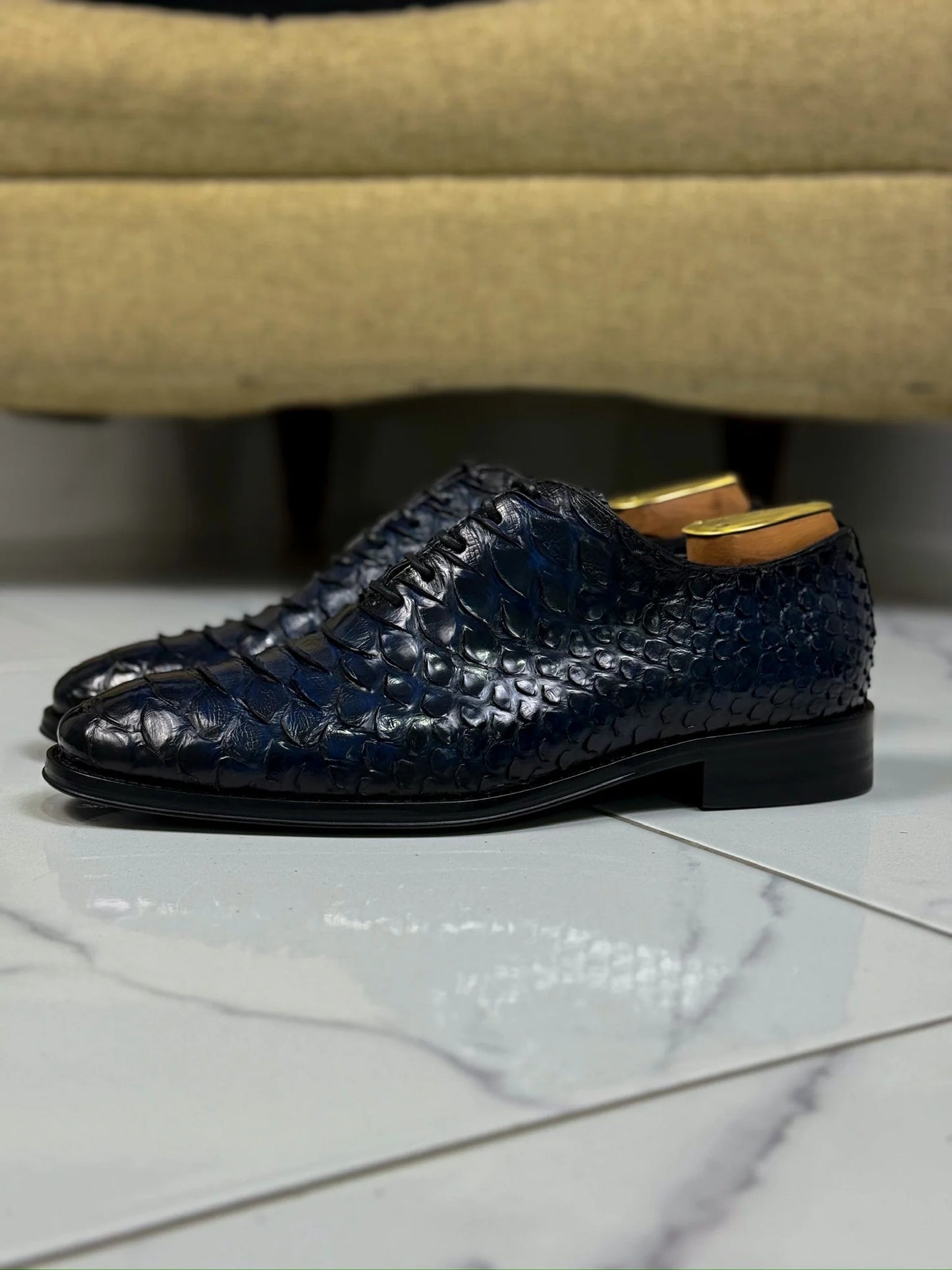 Hugo Wholecut Python Dress Shoes