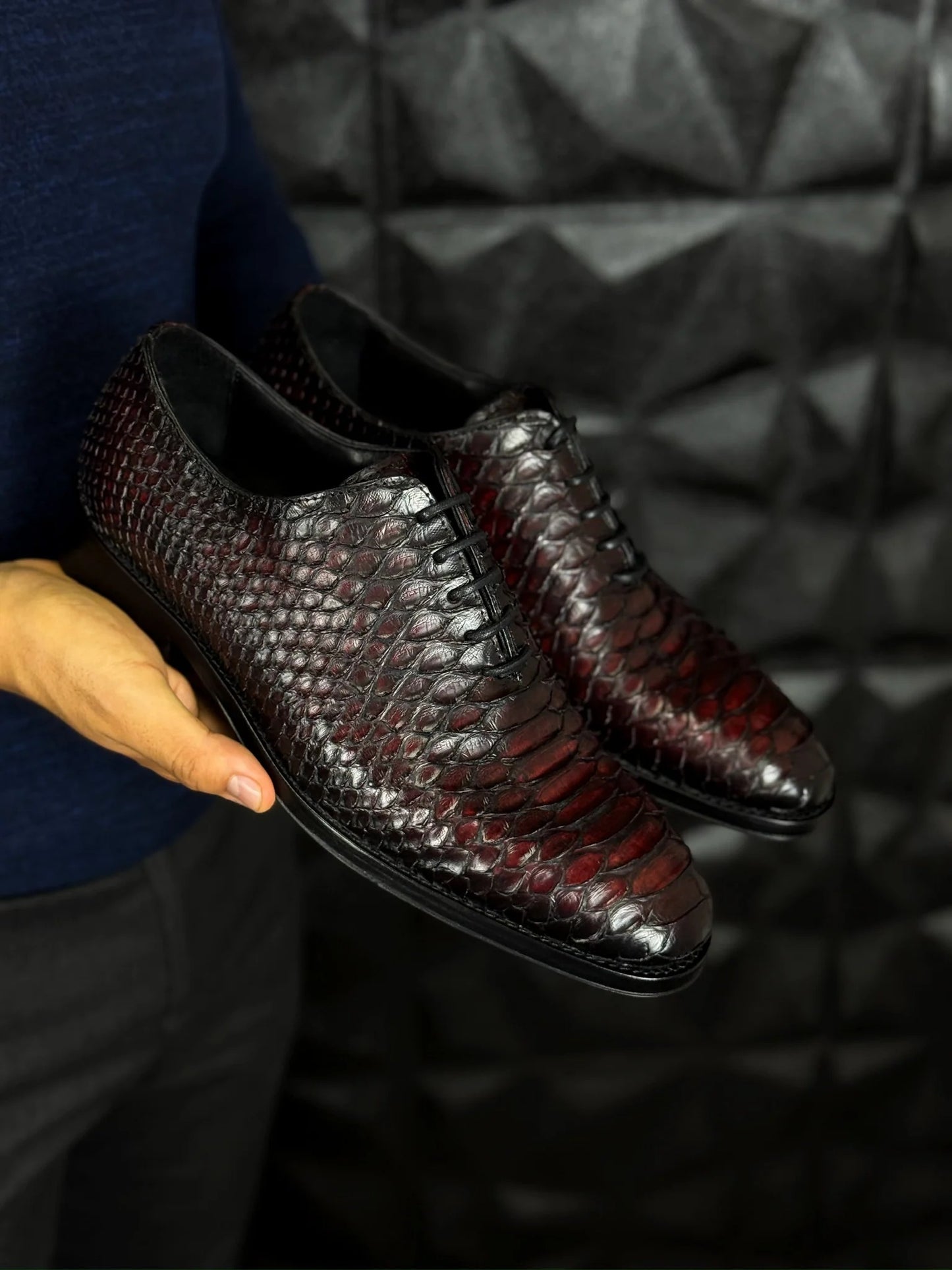 Hugo Wholecut Python Dress Shoes