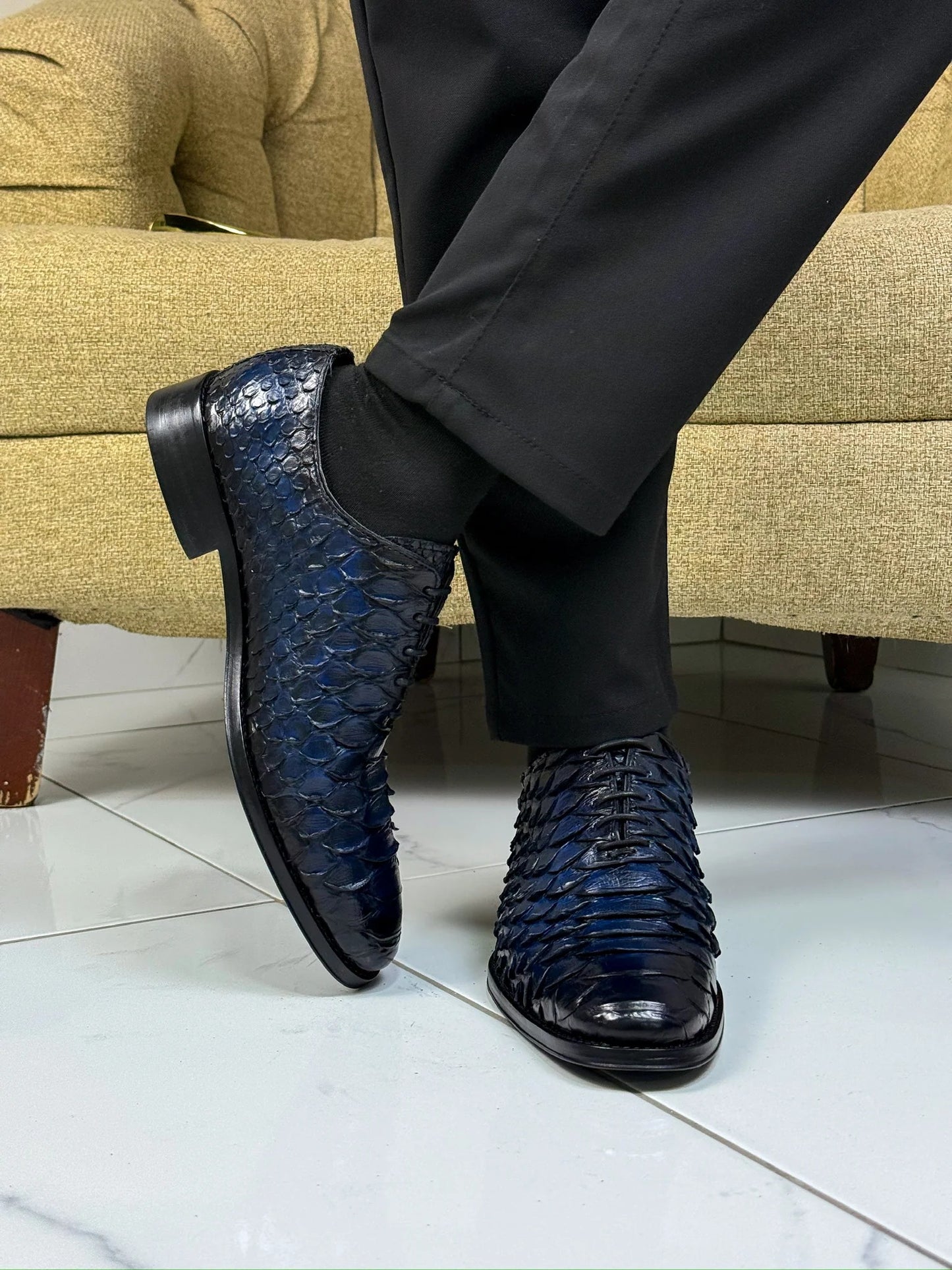 Hugo Wholecut Python Dress Shoes