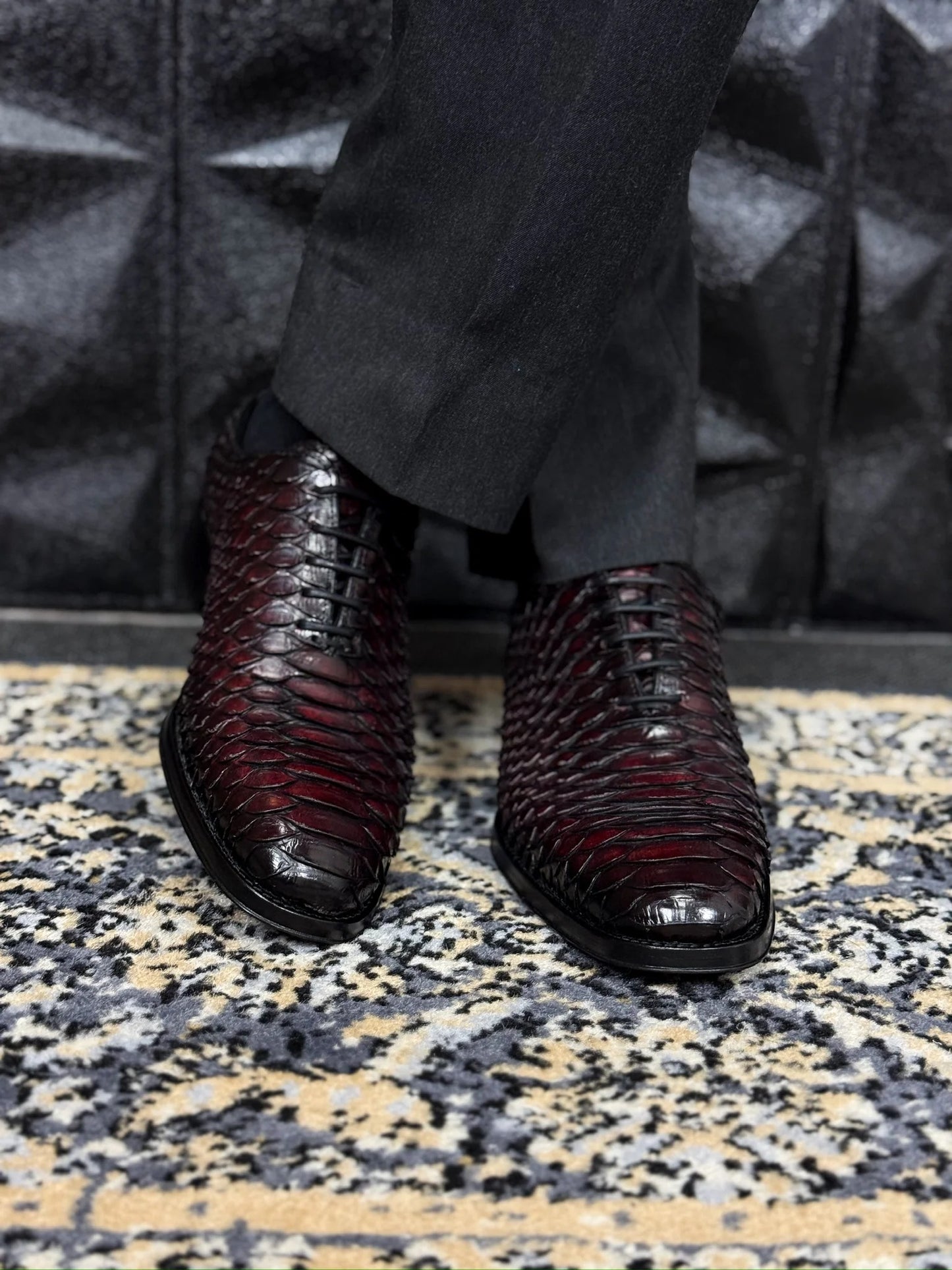 Hugo Wholecut Python Dress Shoes
