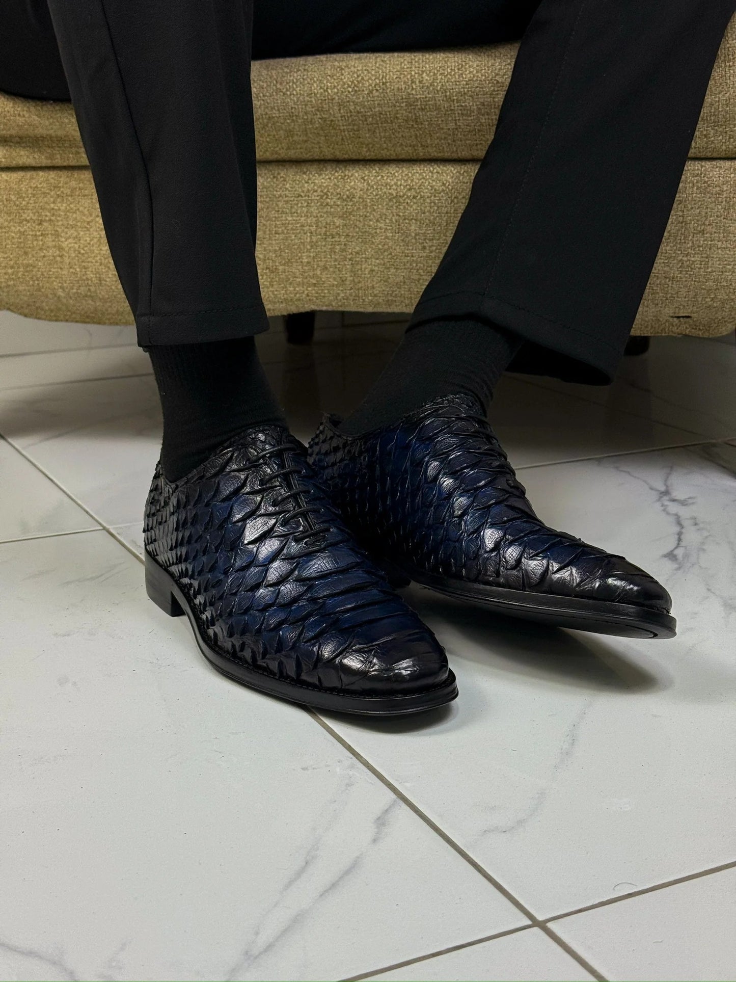 Hugo Wholecut Python Dress Shoes