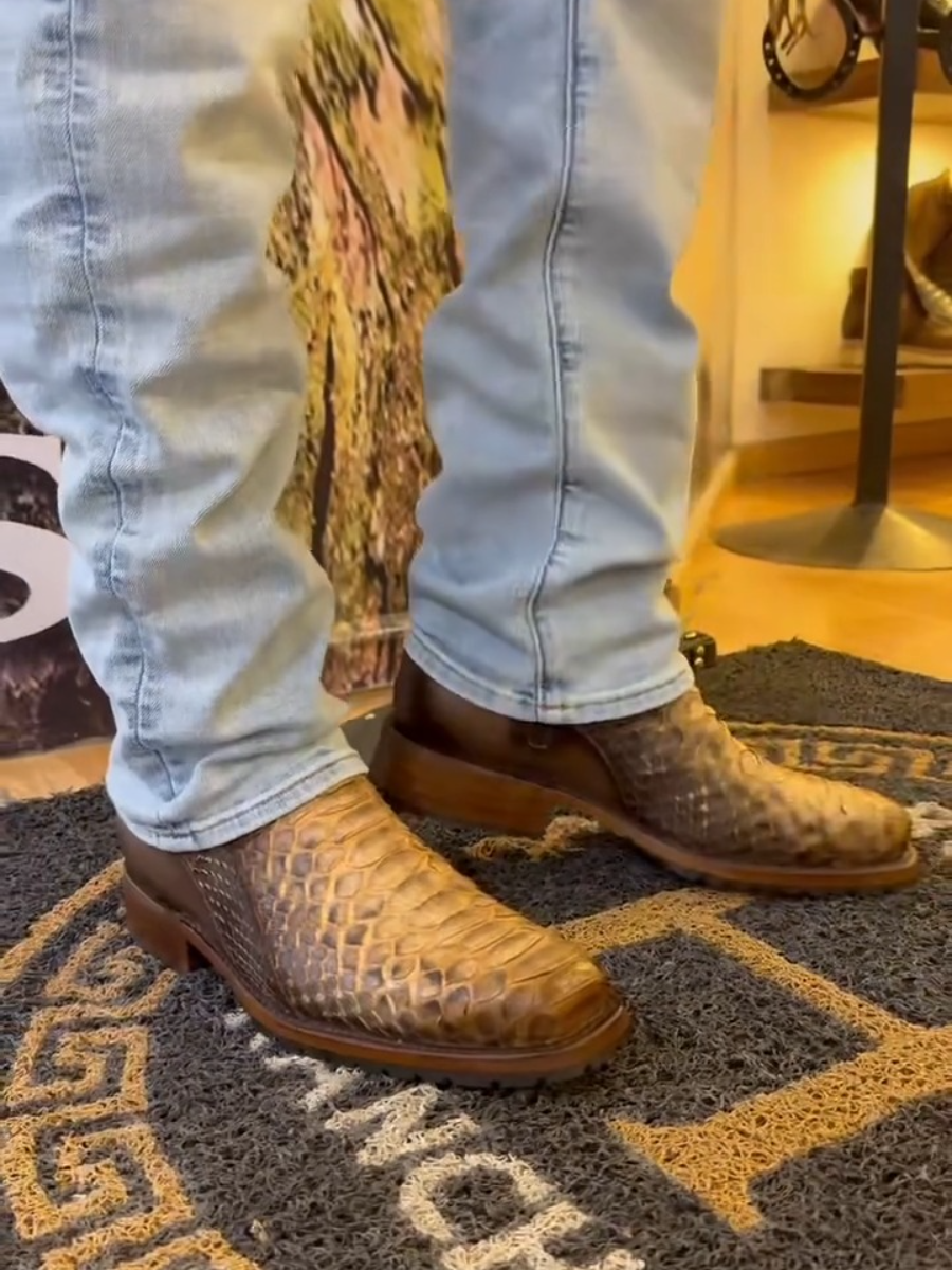 Snakeskin Pattern Boots