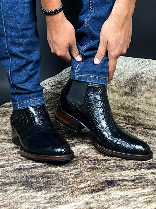 (⏰New Arrivals Promotion $20 OFF) Black Chelsea Leather Boots