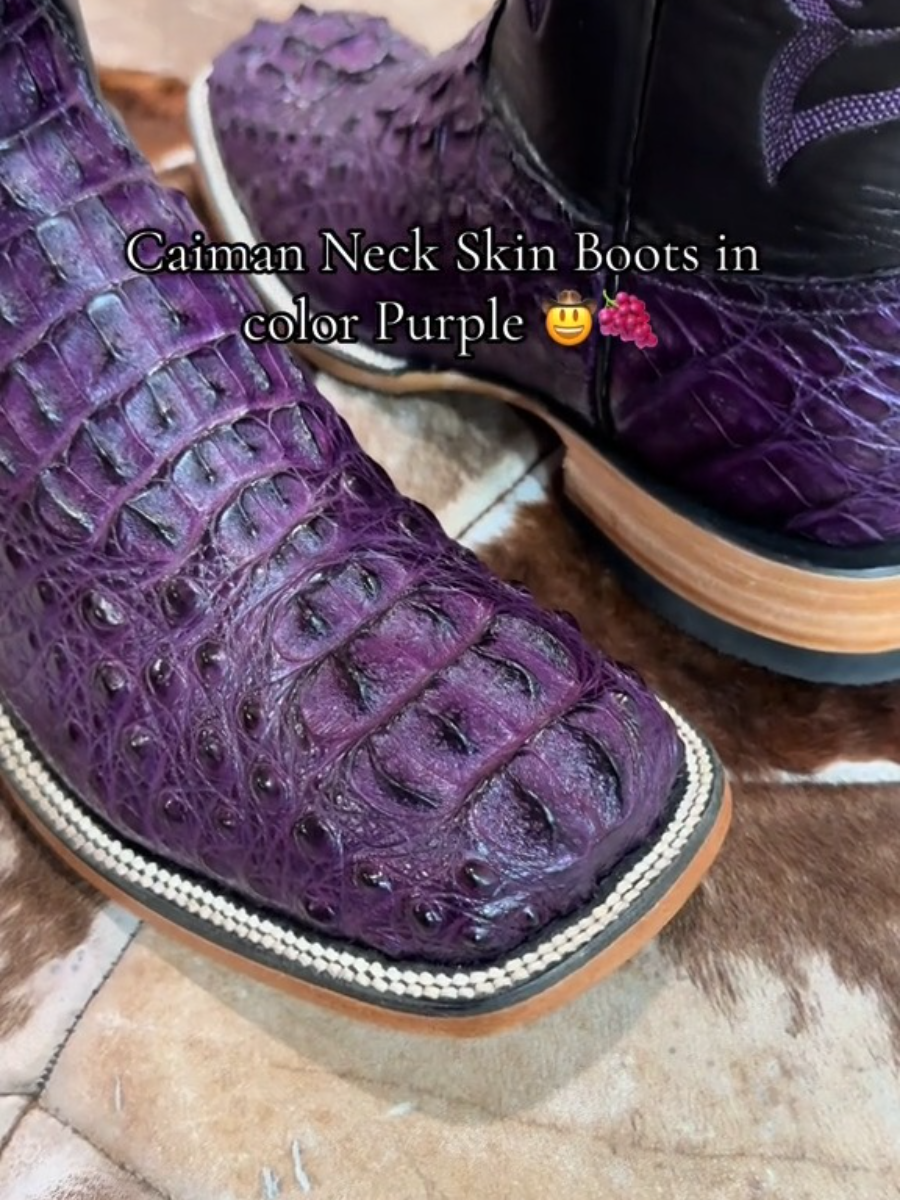 (⏰New Arrivals Promotion $20 OFF) Purple Crocodile Leather Printed Boots