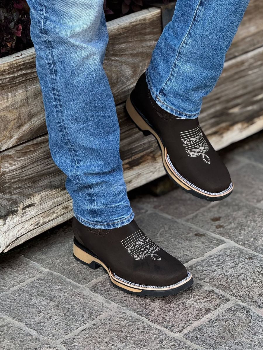 (⏰New Arrivals Promotion $15 OFF) British Suede Square Toe Cowboy Boots