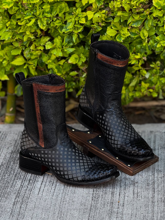 (⏰New Arrivals Promotion $15 OFF) Hand-Woven Cowhide Zipper Cowboy Boots