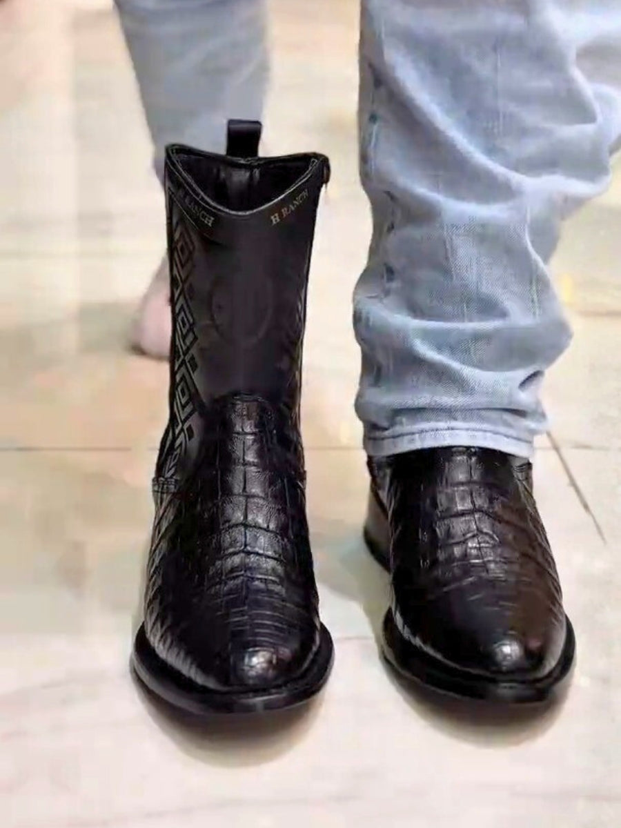 Classic Alligator Leather Boots