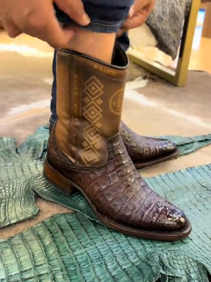 Classic Alligator Leather Boots