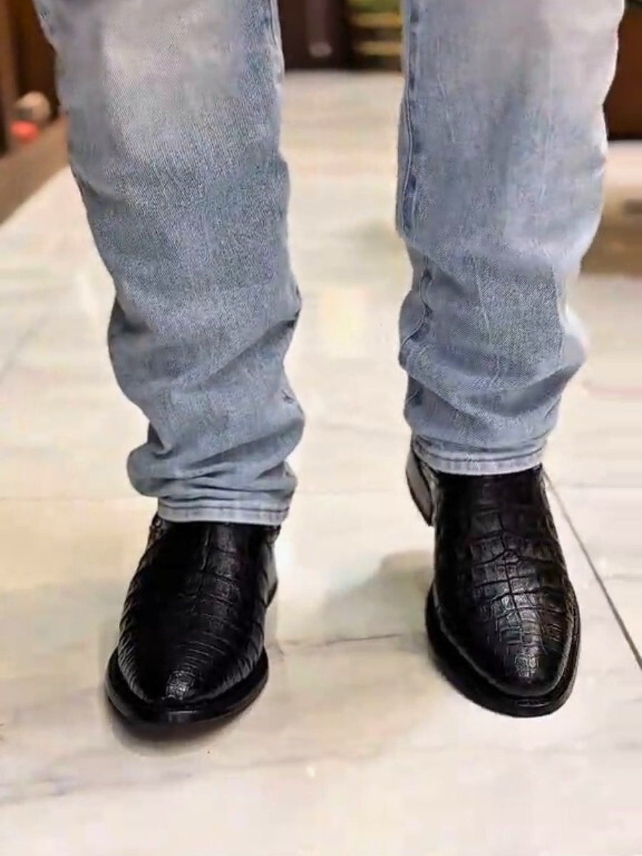 Classic Alligator Leather Boots