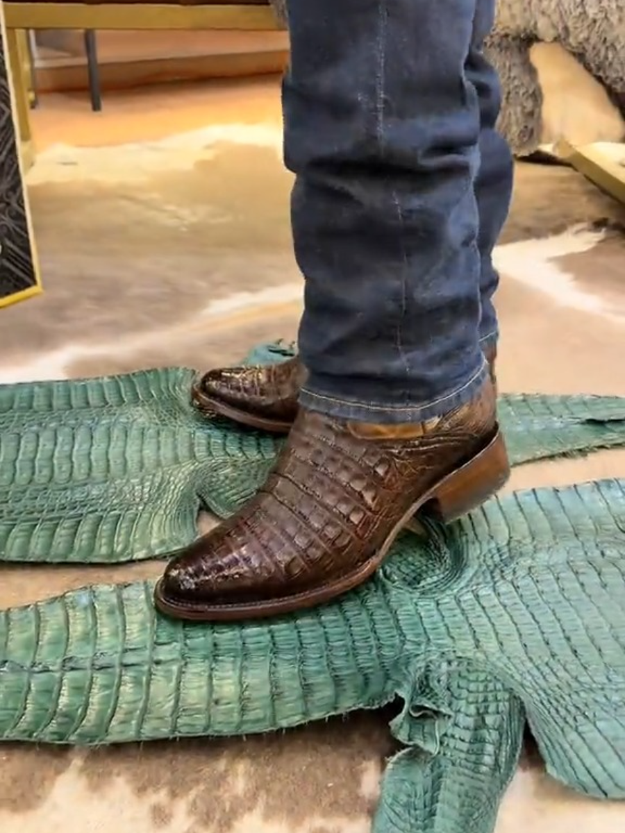 Classic Alligator Leather Boots