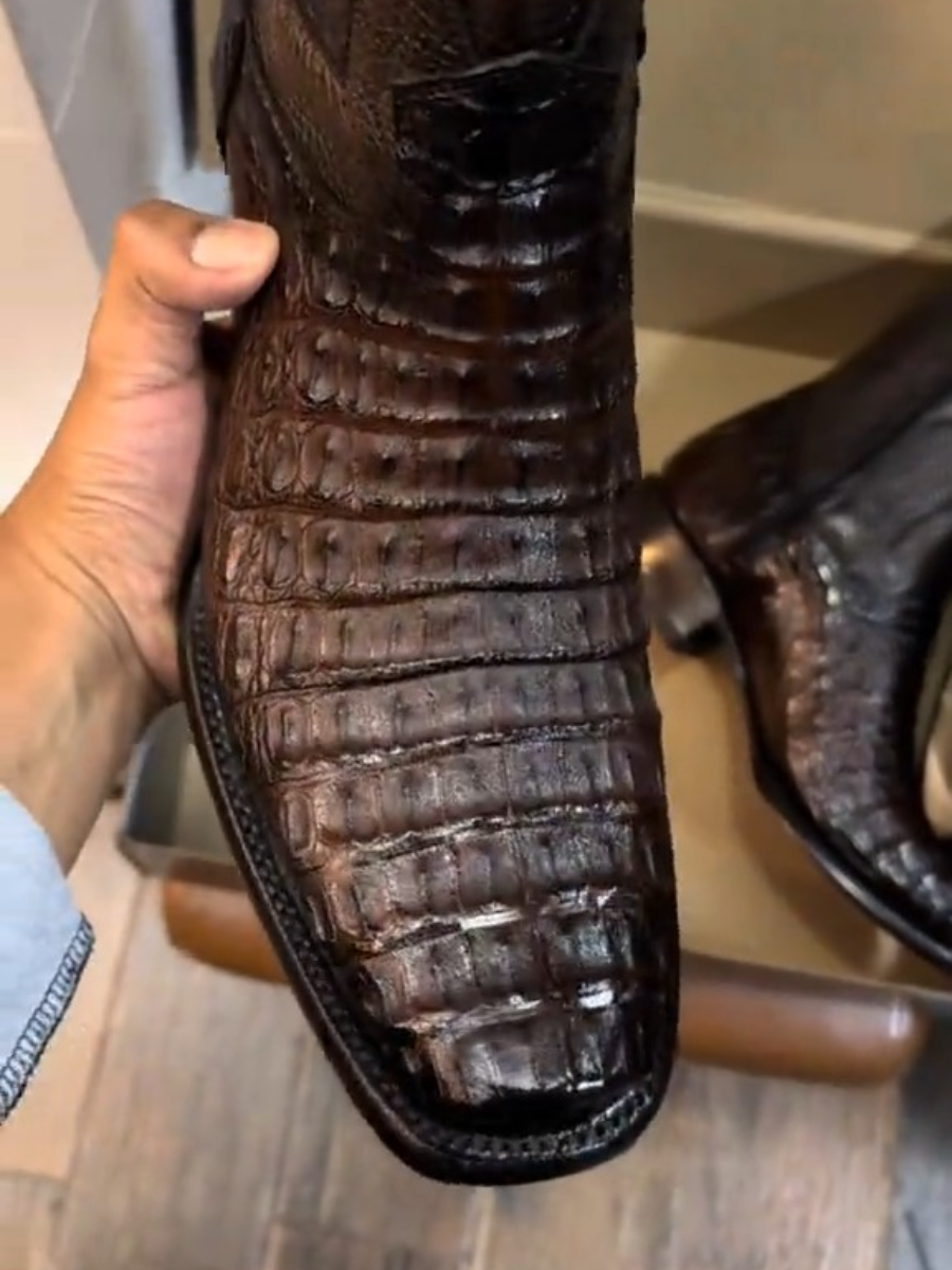 Classic Alligator Leather Boots