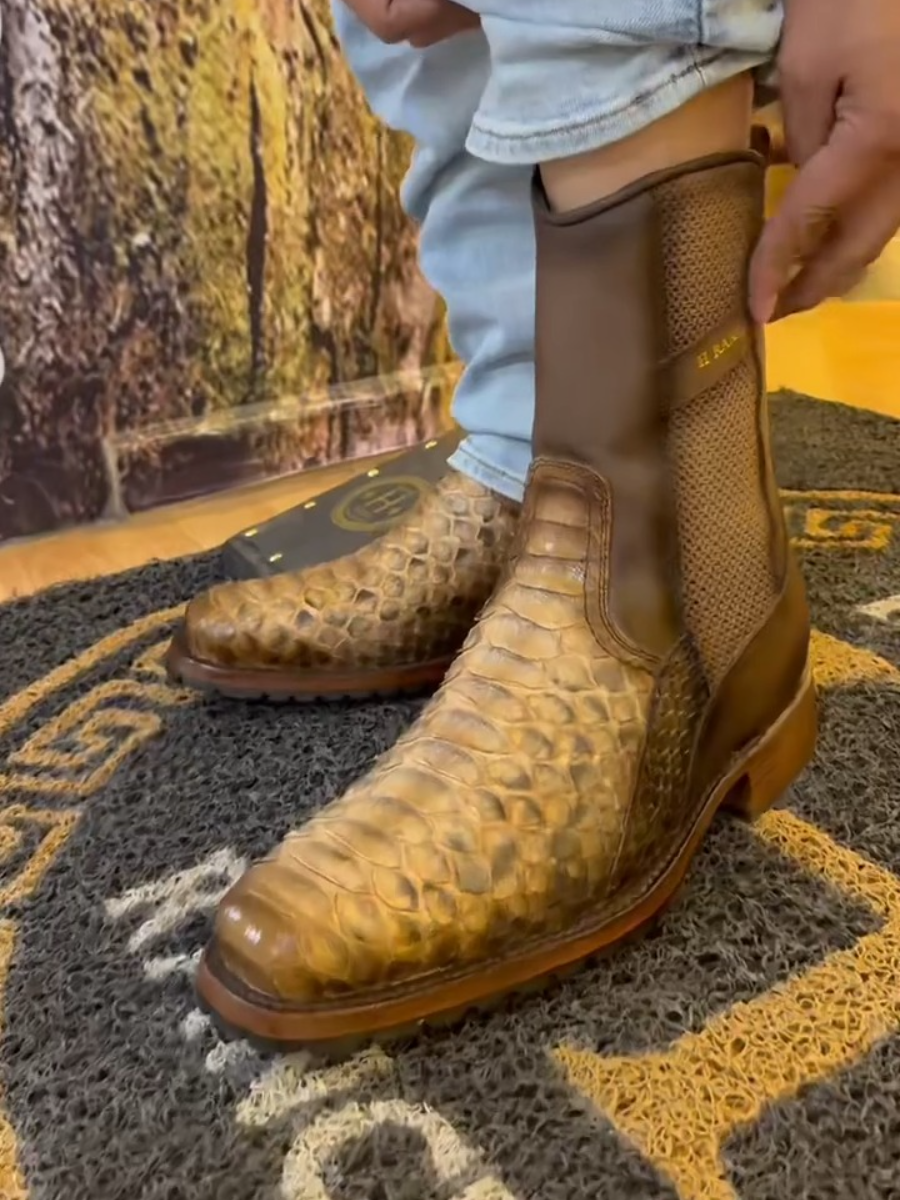 Snakeskin Pattern Boots