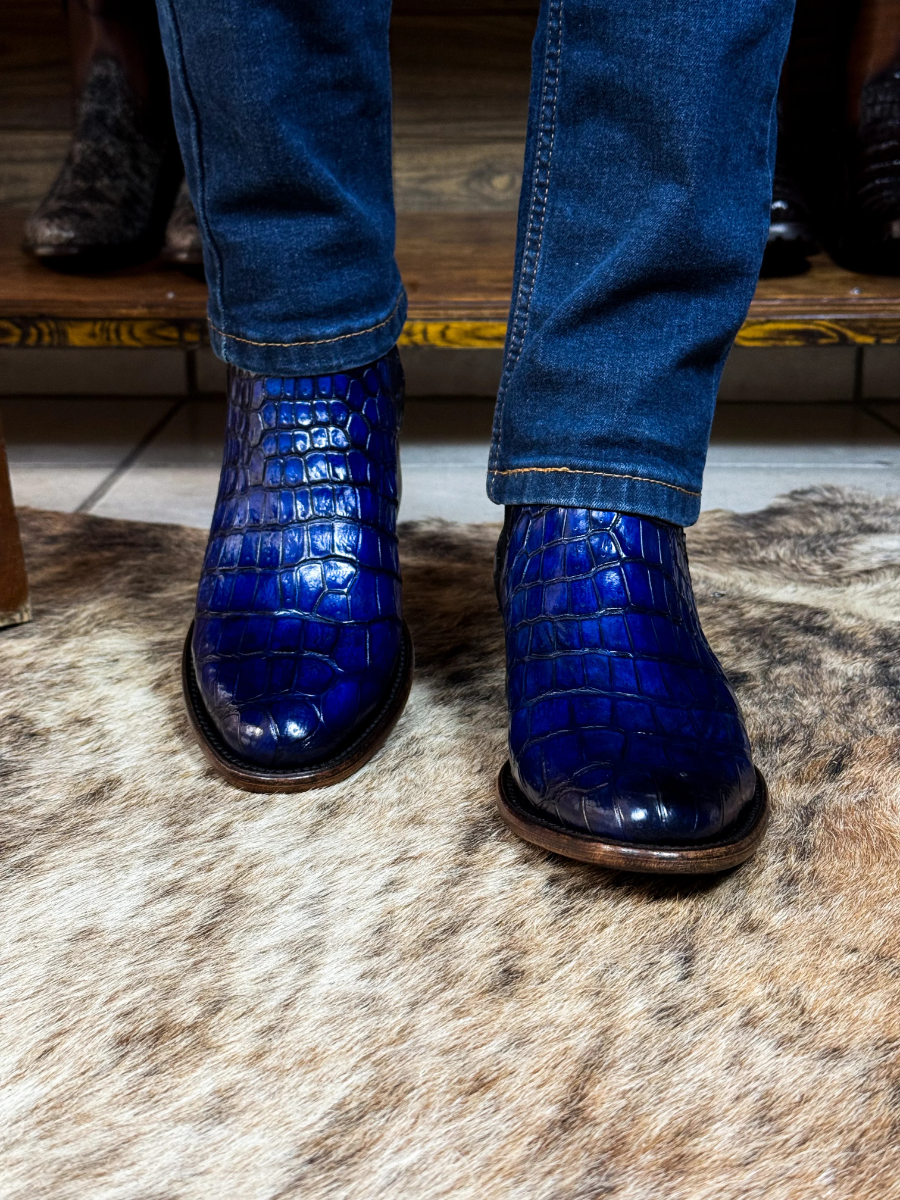 Chelsea Blue Crocodile Moreleti Ovals