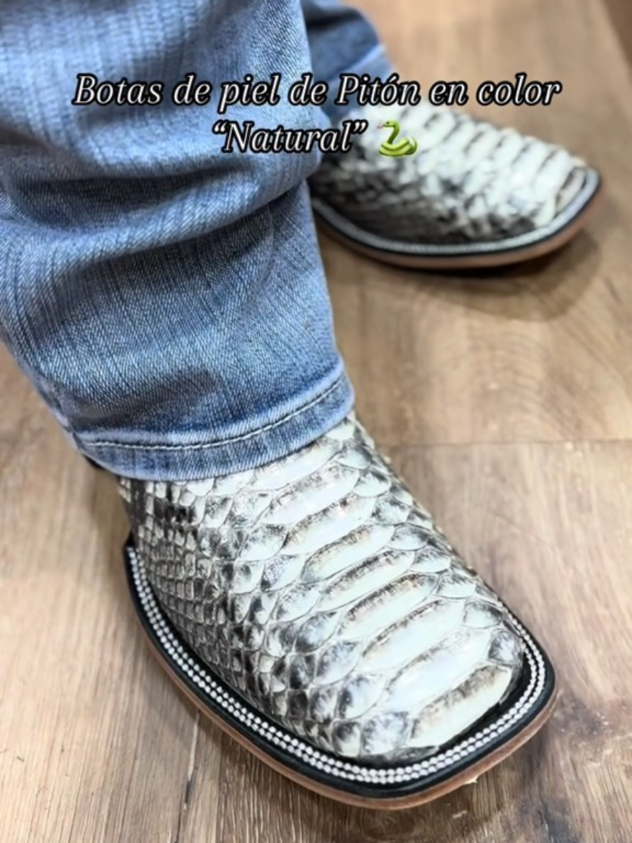 (⏰New Arrivals Promotion $15 OFF) Python Skin Boots In Color Natural