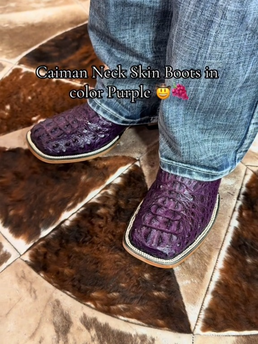 (⏰New Arrivals Promotion $20 OFF) Purple Crocodile Leather Printed Boots