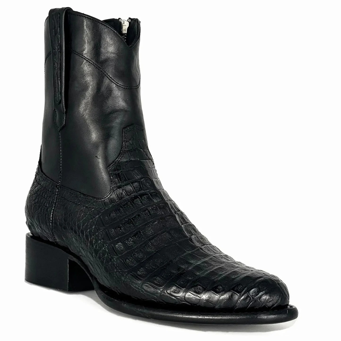 Black Crocodile Boots Oval