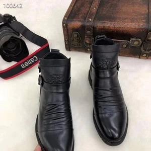 Men Hand Embossed Zipper Martin Boots