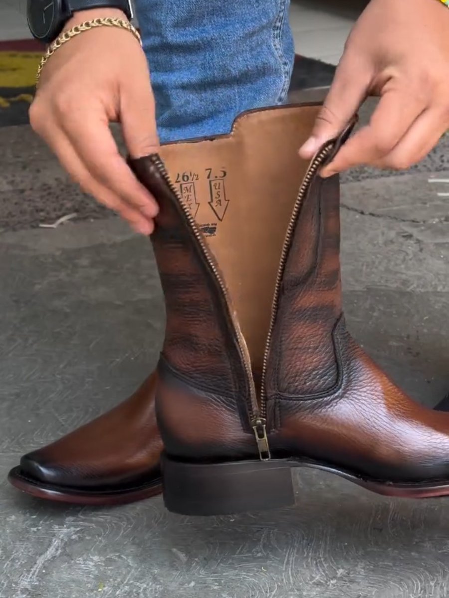 Handmade Brown Deerskin Boots