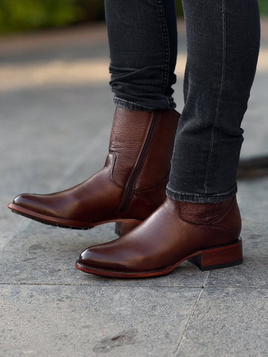 (⏰New Arrivals Promotion $20 OFF)Brown Deerskin Half Boots