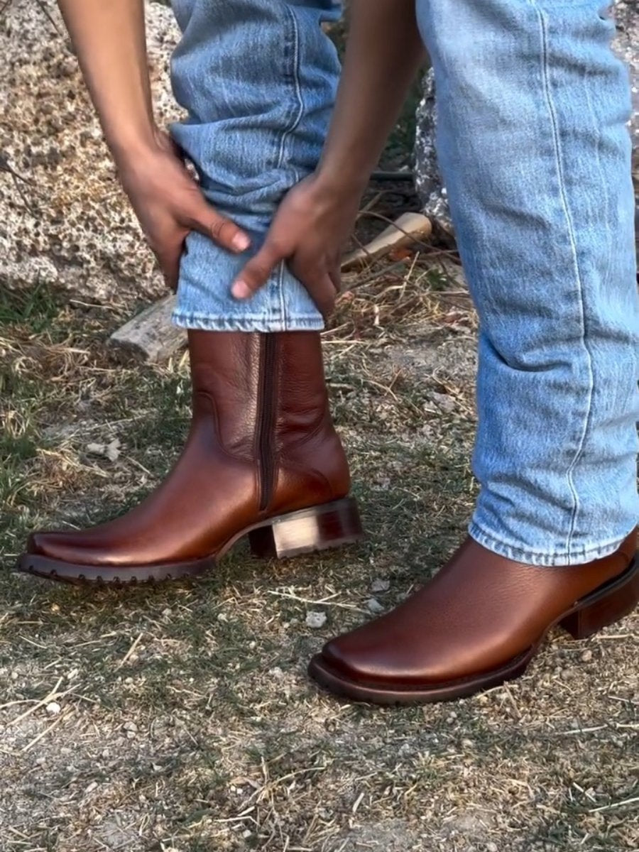 Tractor Brandy Boots With Zipper