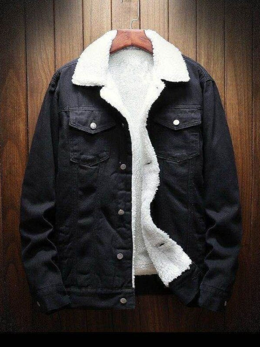 Men's Denim Fleece Jacket