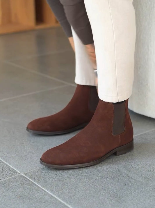 (⏰New Arrivals Promotion $20 OFF) Handmade Brown Chelsea Boots