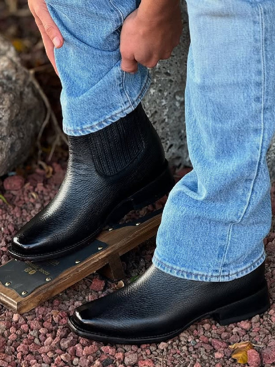 (⏰New Arrivals Promotion $20 OFF)Handcrafted Deerskin Black Half Boots